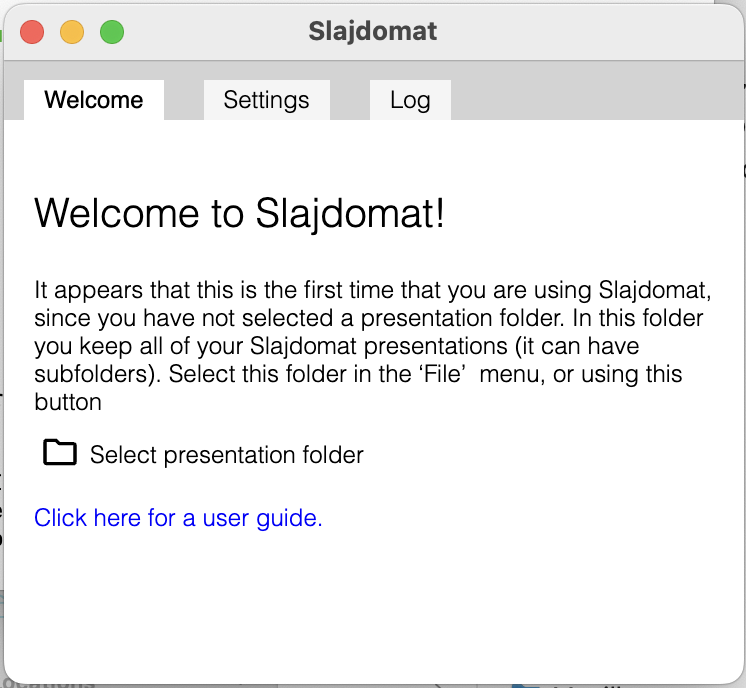 First run of slajdomat