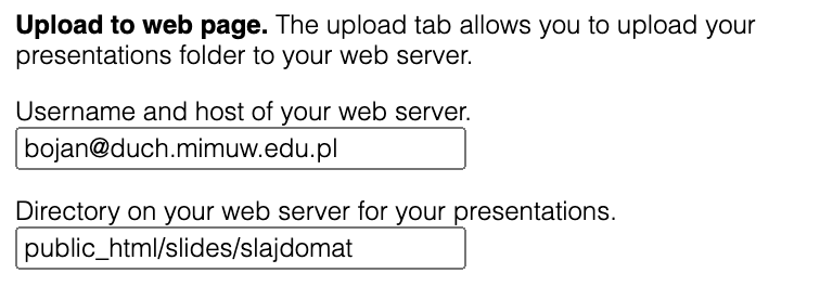 fields for username/host